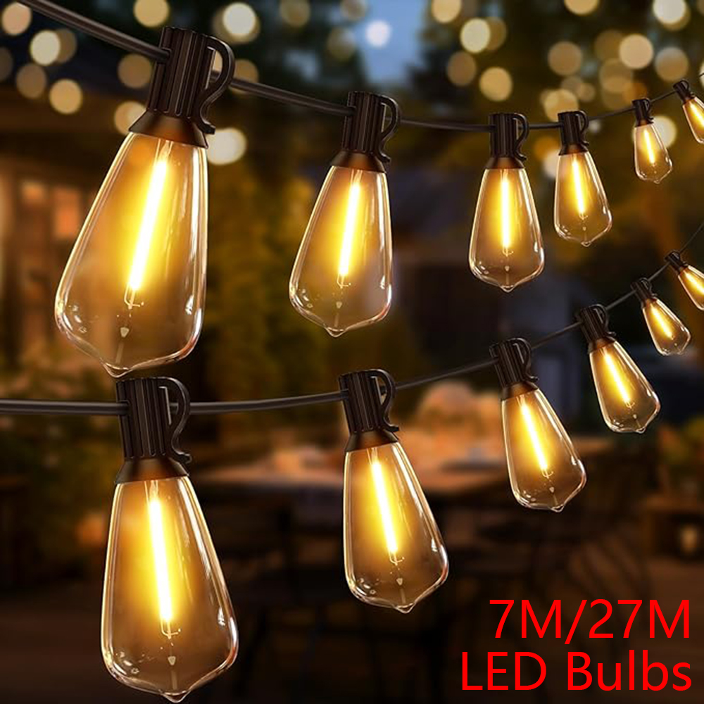 Outdoor Lighting On Fence - ST38 Festoon 220V LED Globe String
