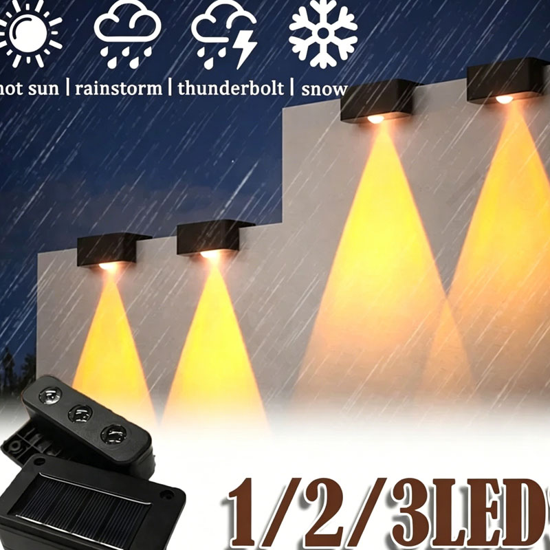 Outdoor Lighting On Fence - 1/2/4PCS LED Solar Step Light Outdoor