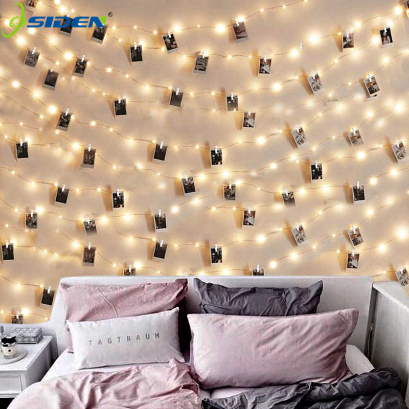 Xmas Outdoor Lighting Decorations - LED String Lights 5M/10M Photo Clip