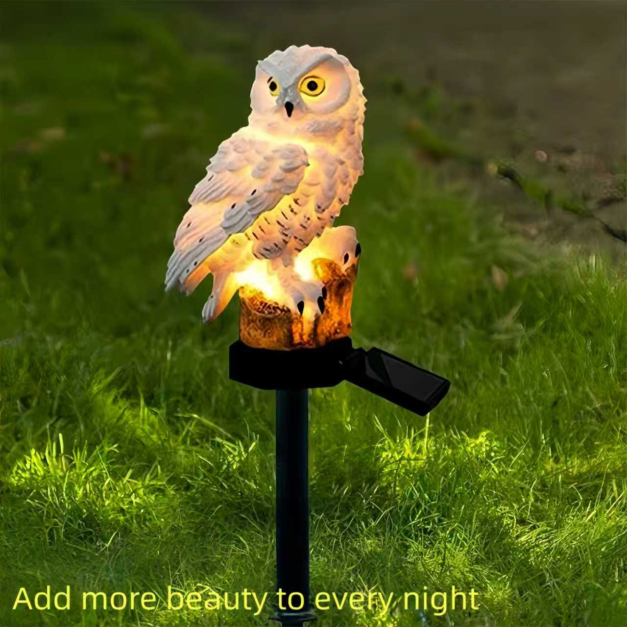 Outdoor Lighting Traditional - Solar Owl Garden Stake Light Outdoor