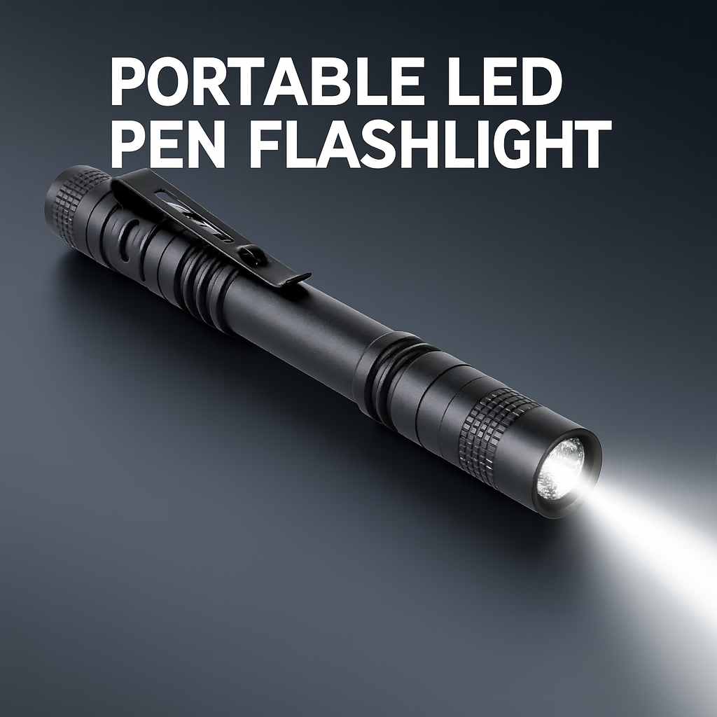 Outdoor Lighting Black - Portable Mini LED Pen Flashlight Waterproof
