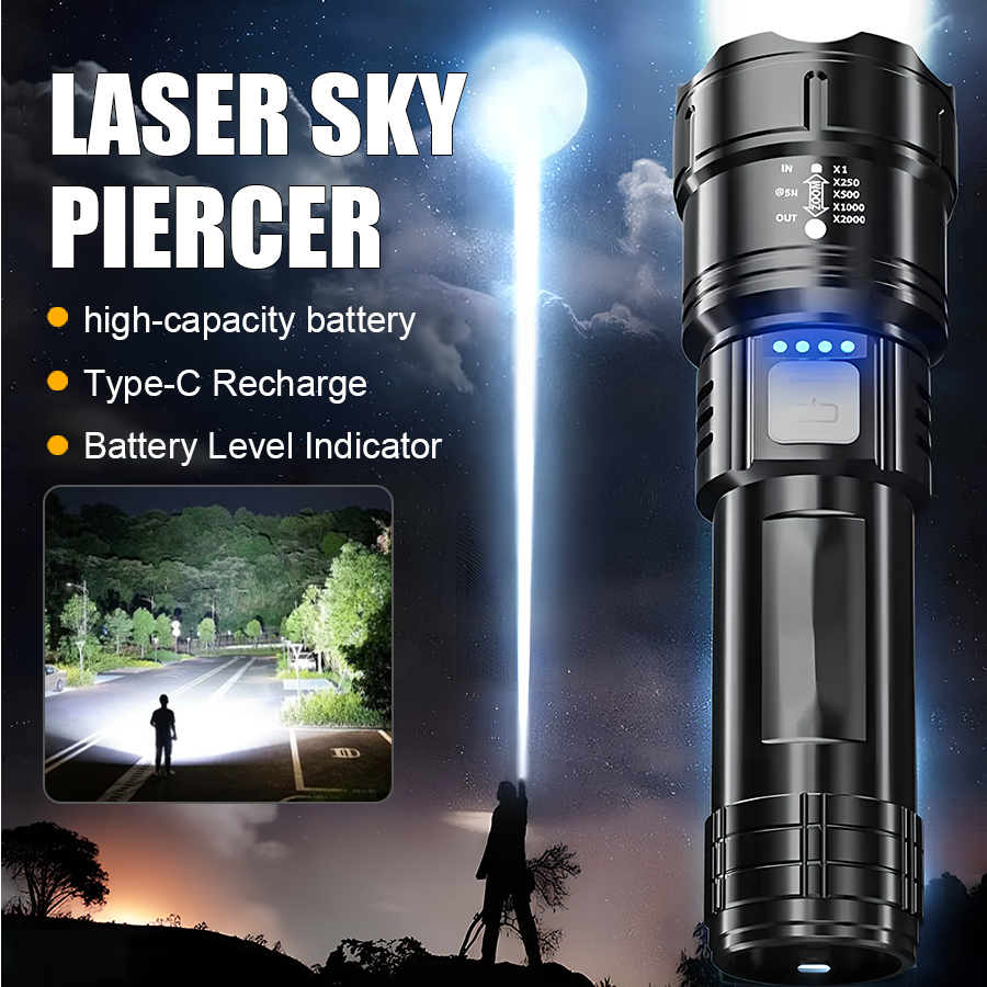 Outdoor Lighting Beacon - High Power P50 LED Flashlight USB