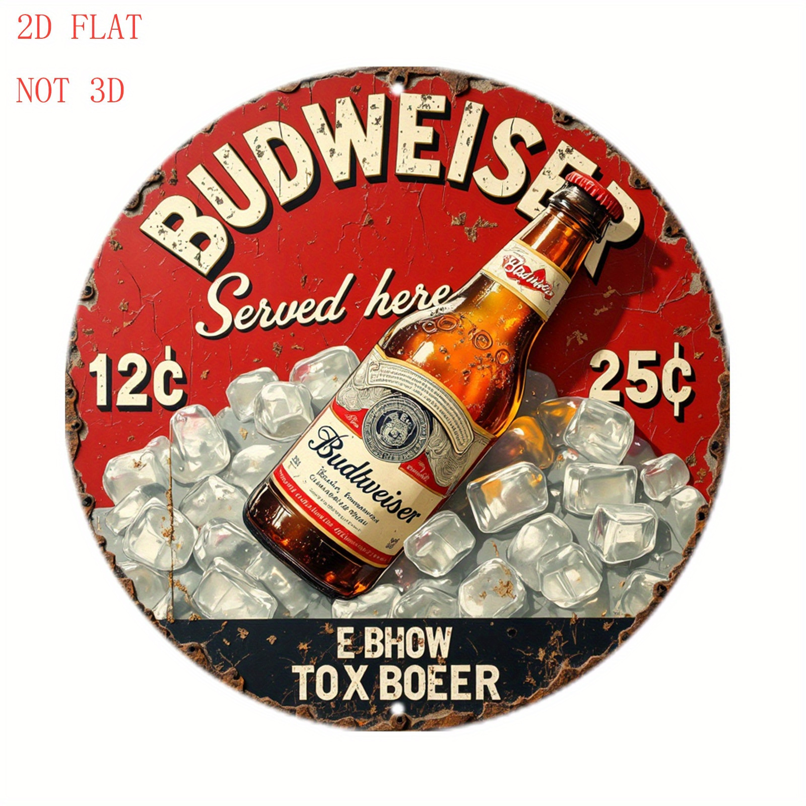 1pc Vintage Beer Logo Metal Wa - Outdoor Lighting Logo reseña y precio