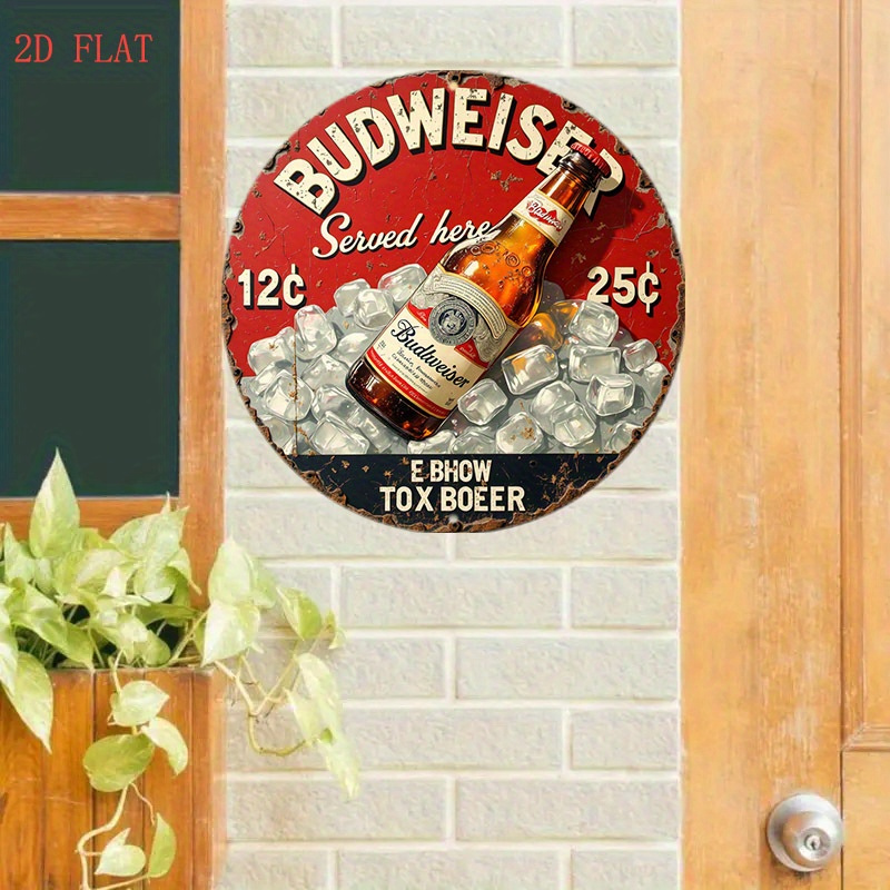 1pc Vintage Beer Logo Metal Wa - Outdoor Lighting Logo reseña y precio