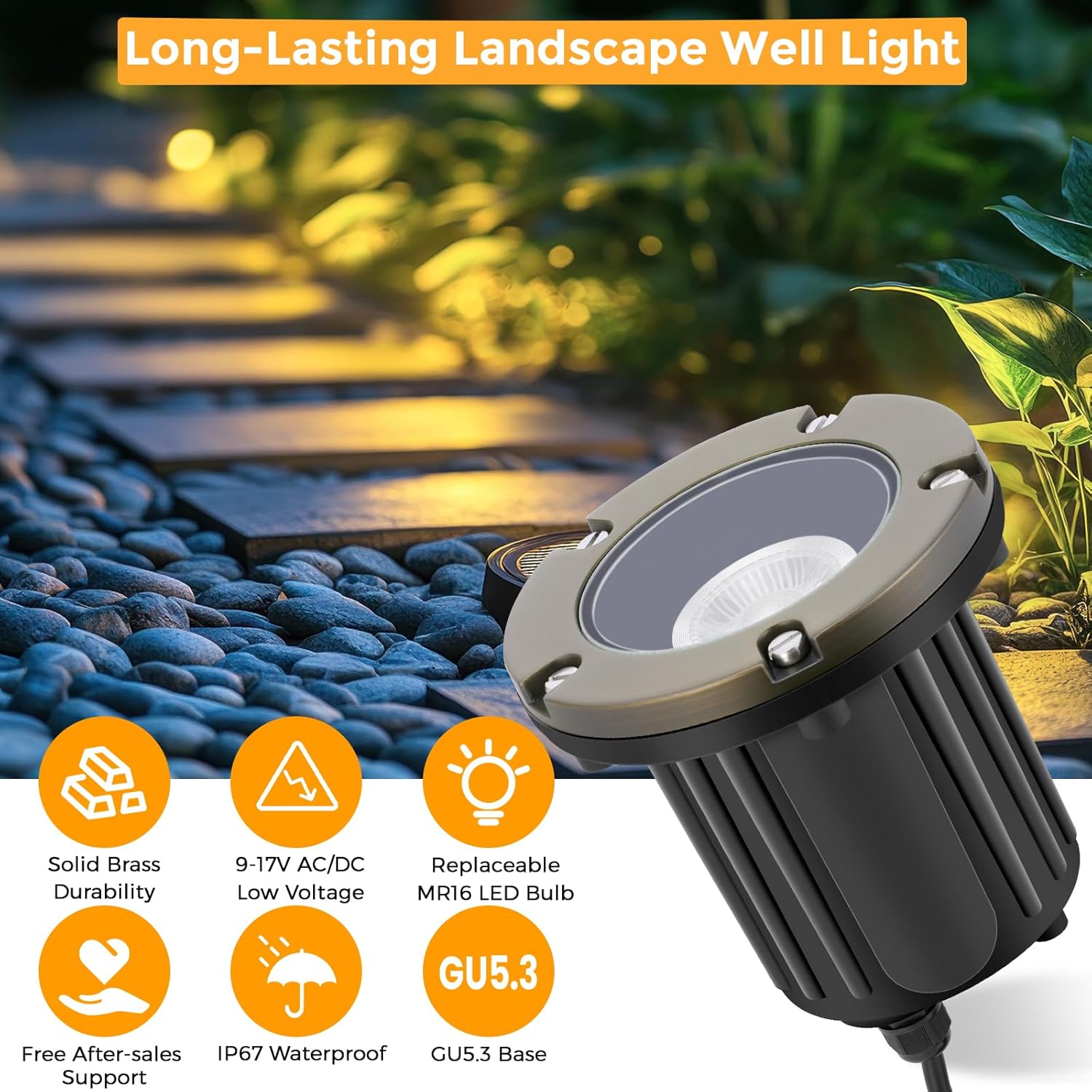 12V Wired Waterproof In Ground - Outdoor Lighting Ground Fixtures reseña y precio