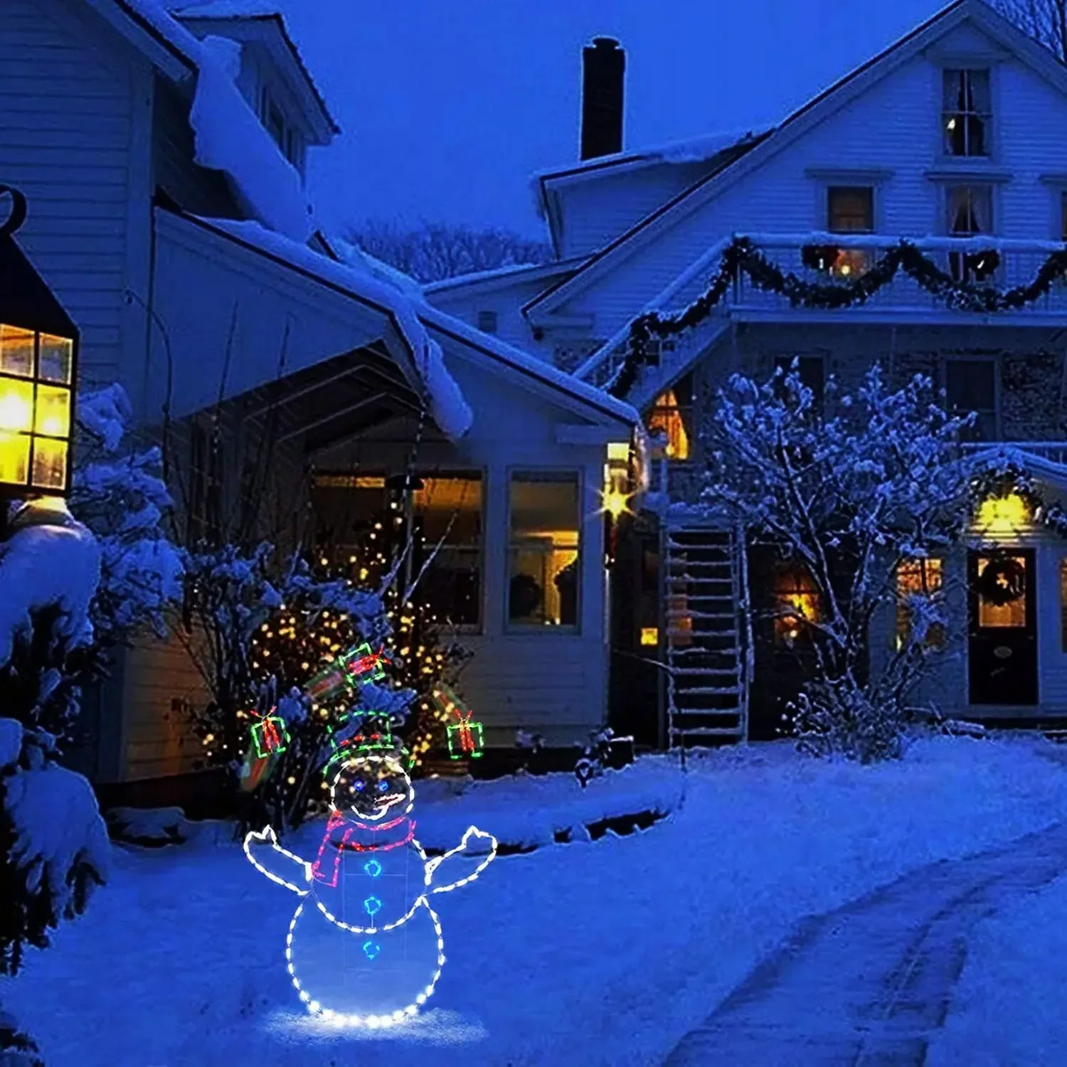 Animated Snowball Light LED Gl - Xmas Outdoor Lighting Decorations reseña y precio