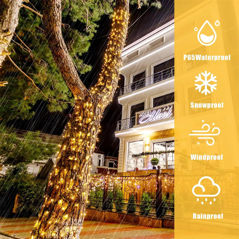 300LED Solar String Light Fair - Xmas Outdoor Lighting Decorations reseña y precio