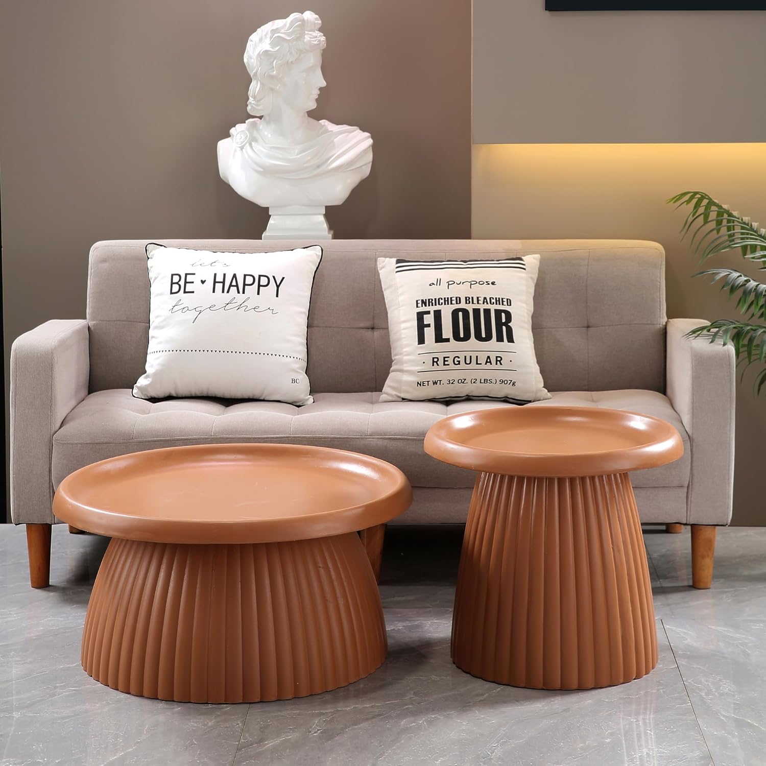 Round Light Terracotta MGO Cof - Outdoor Lighting Mid Century Modern reseña y precio