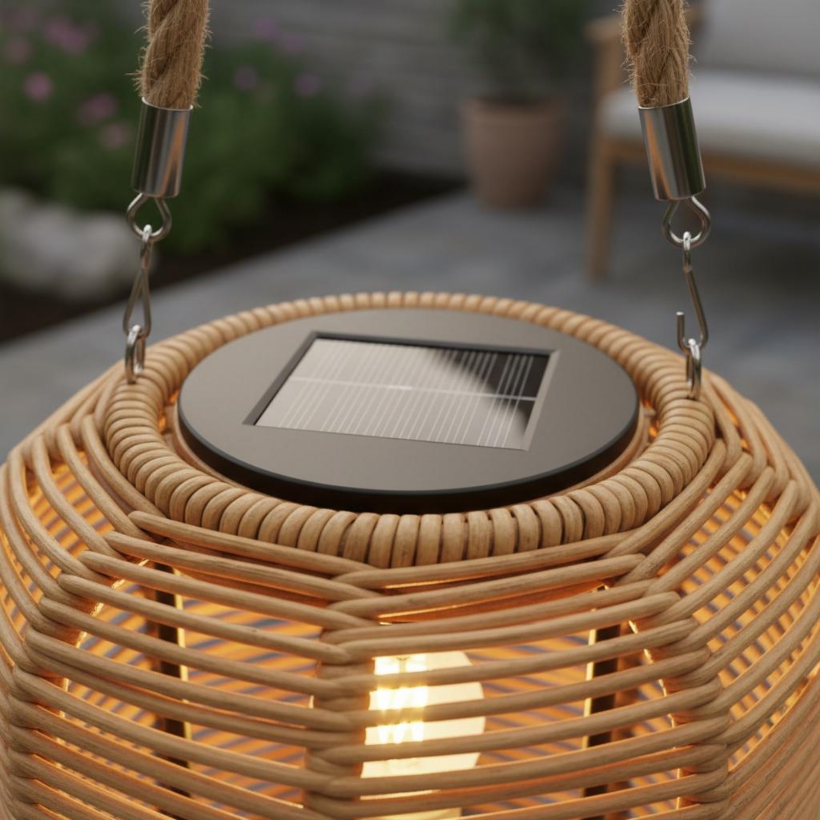 Handwoven Solar Lantern Braide - Outdoor Lighting Battery reseña y precio