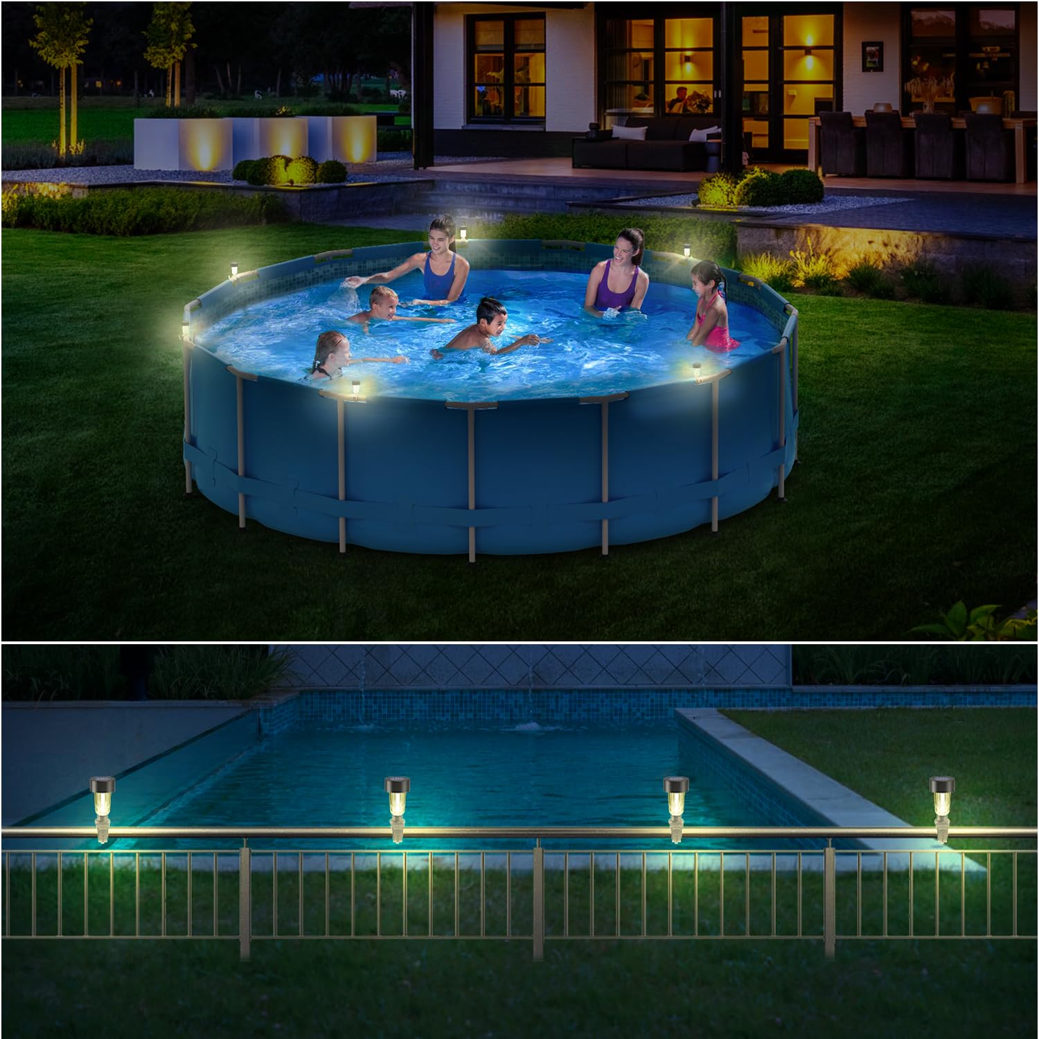 6 packages Solar Pool Light Fr - Outdoor Lighting On Fence reseña y precio