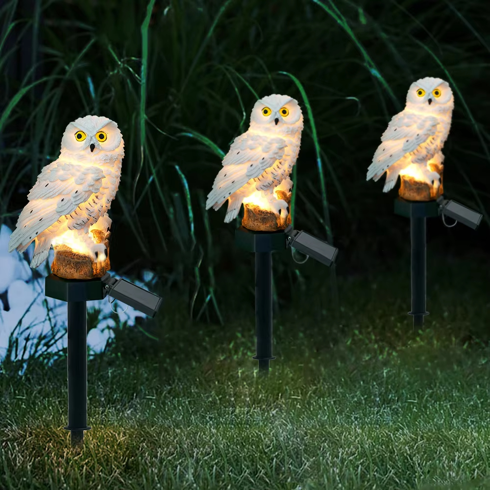 Solar light owl animal sculptu - Outdoor Lighting Traditional reseña y precio