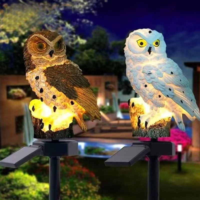 Solar light owl animal sculptu - Outdoor Lighting Traditional reseña y precio