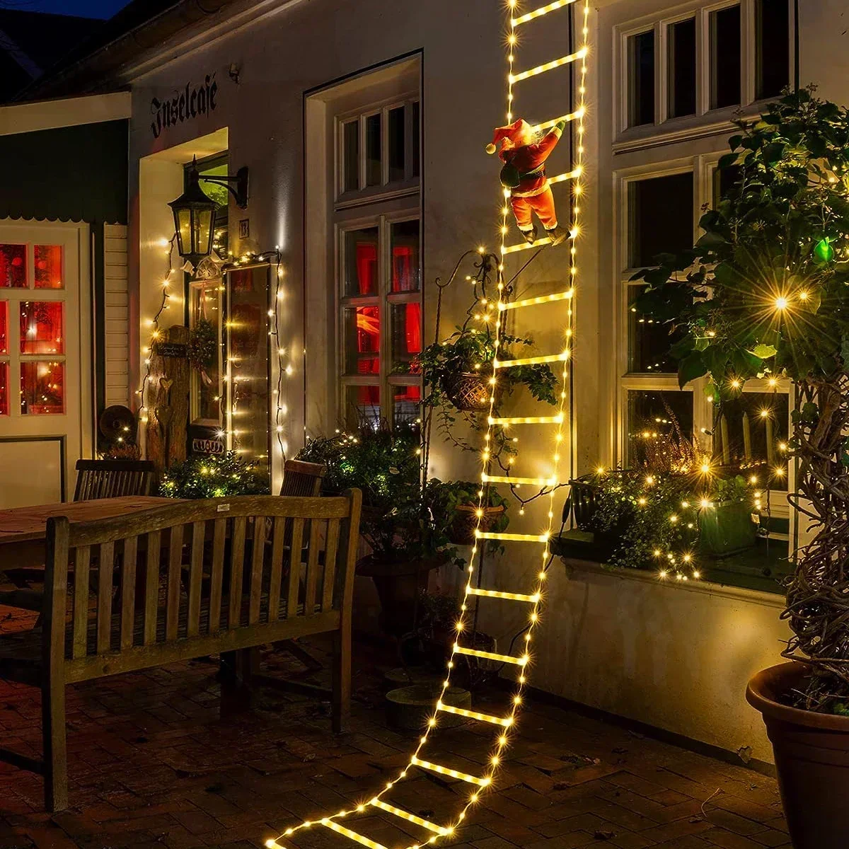 LED Ladder Light for Santa Cla - Xmas Outdoor Lighting Decorations reseña y precio