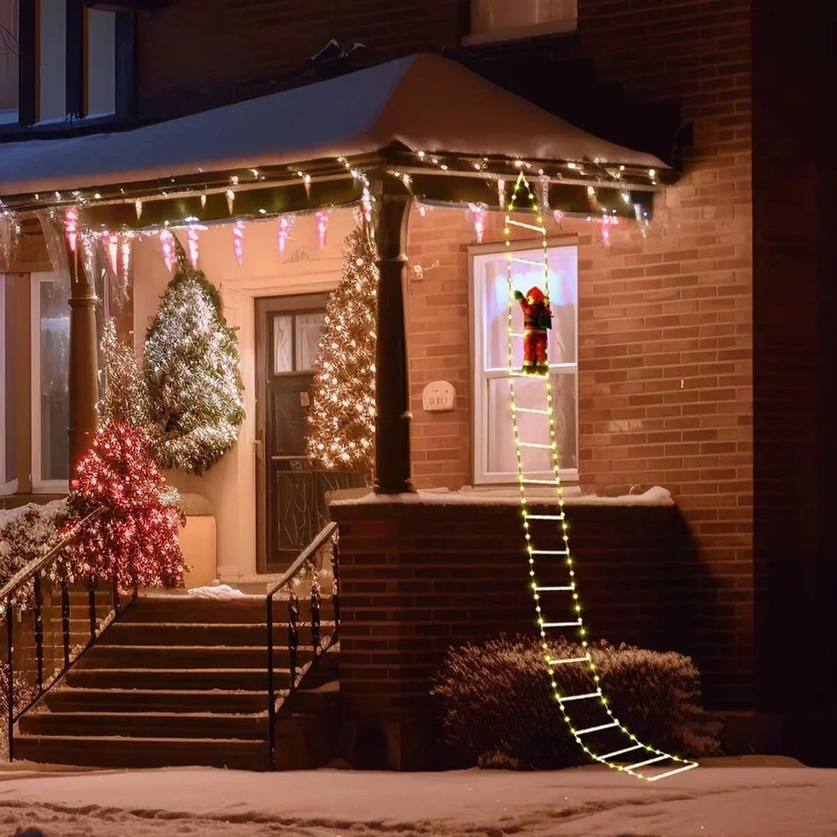 LED Ladder Light for Santa Cla - Xmas Outdoor Lighting Decorations reseña y precio