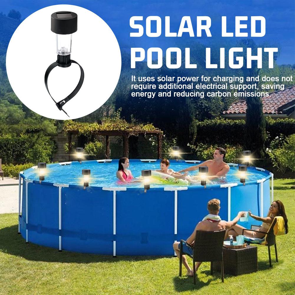 1/6PCS Solar LED Pool Light Fr - Outdoor Lighting On Fence reseña y precio