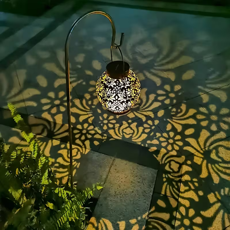 Solar Lights Rose Flower Patte - Outdoor Lighting On Fence reseña y precio