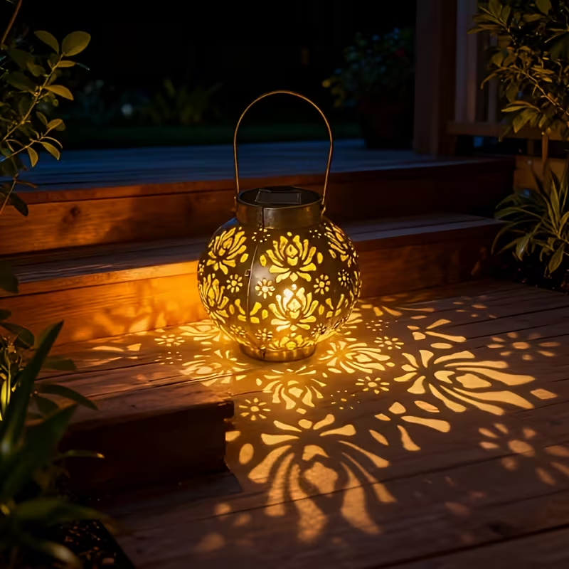 Solar Lights Rose Flower Patte - Outdoor Lighting On Fence reseña y precio