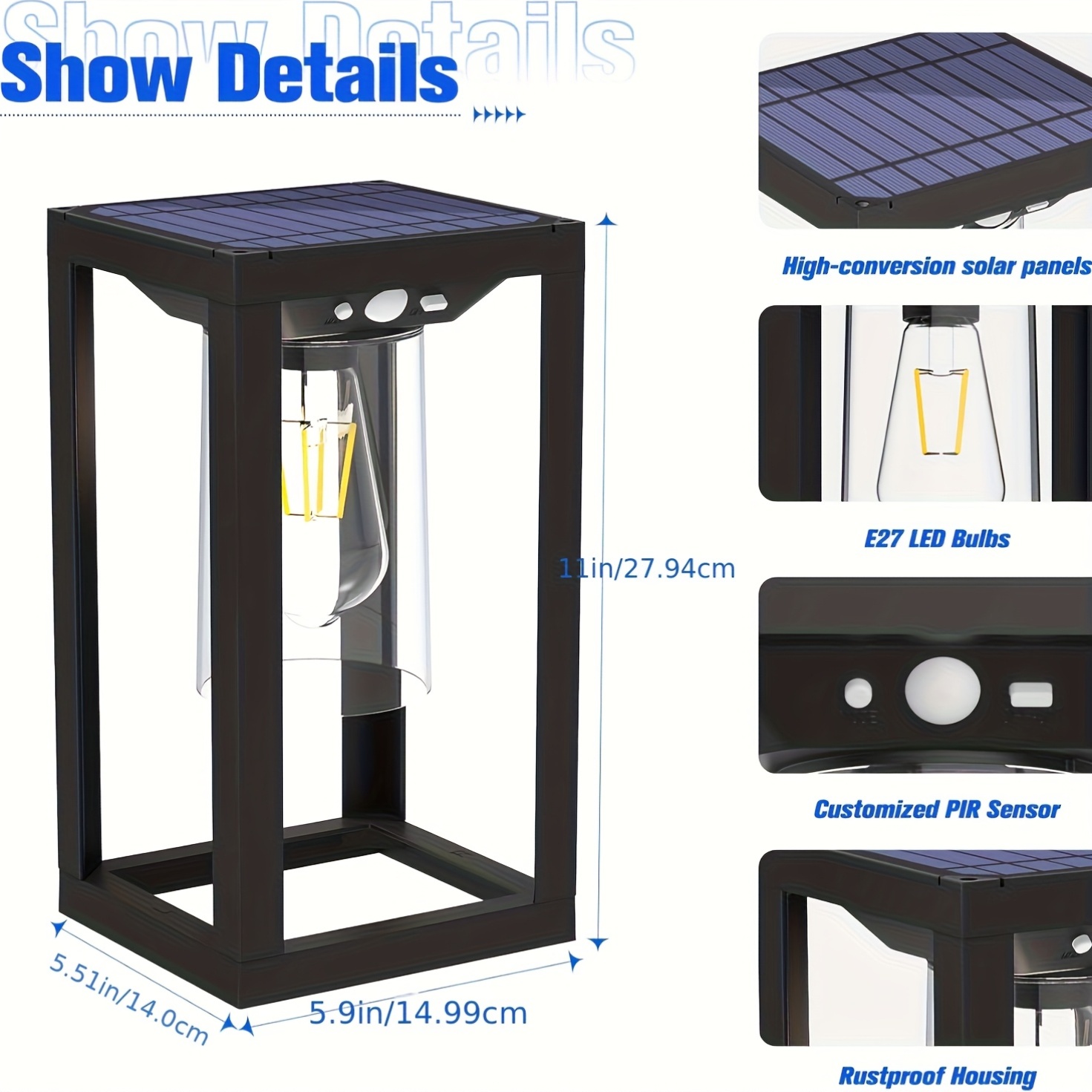 Solar Outdoor Wall Lights with - Solar Wall Sconce reseña y precio