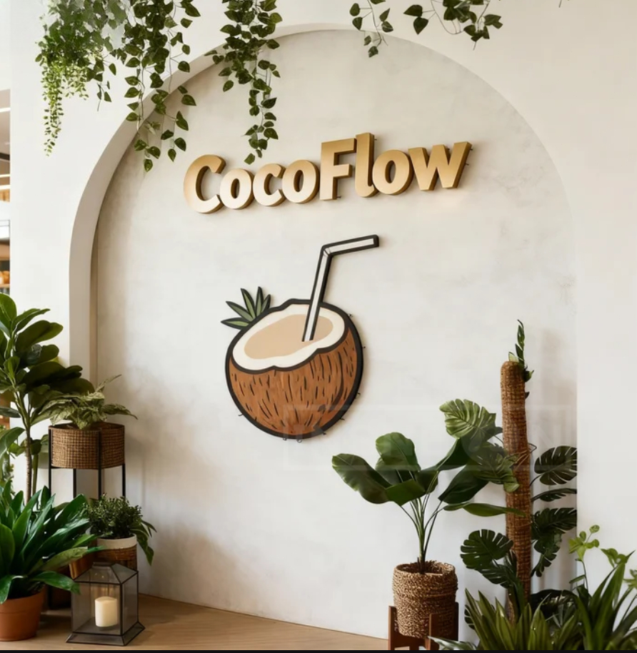 Custom Modern Logo 2D Metal Si - Outdoor Lighting Logo reseña y precio