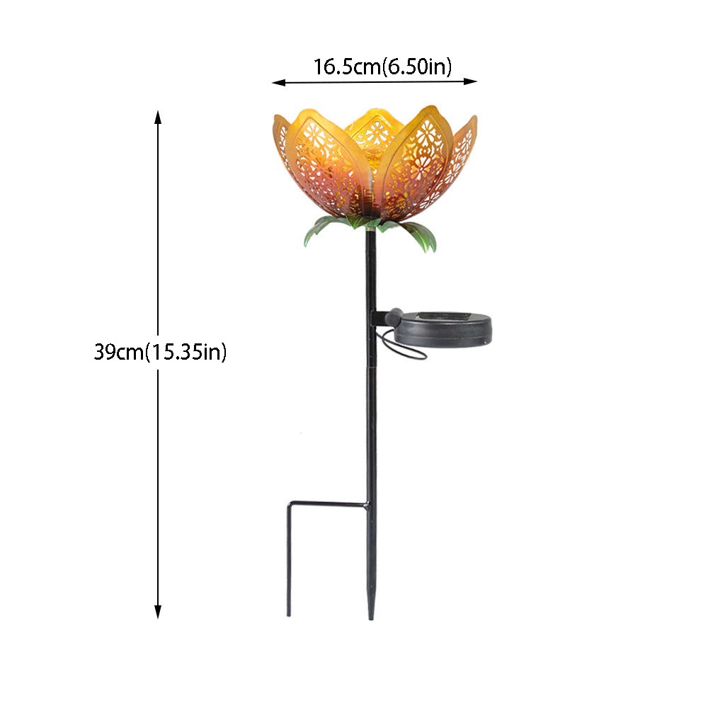 Lotus Shaped Solar Powered Lam - Outdoor Lighting Ground Fixtures reseña y precio