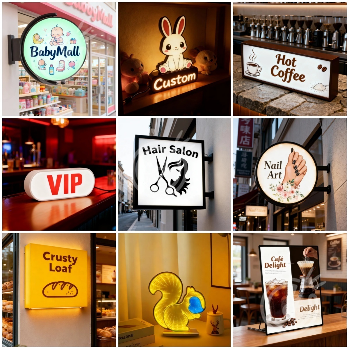 Custom Acrylic Signs Sign Led  - Outdoor Lighting Logo reseña y precio