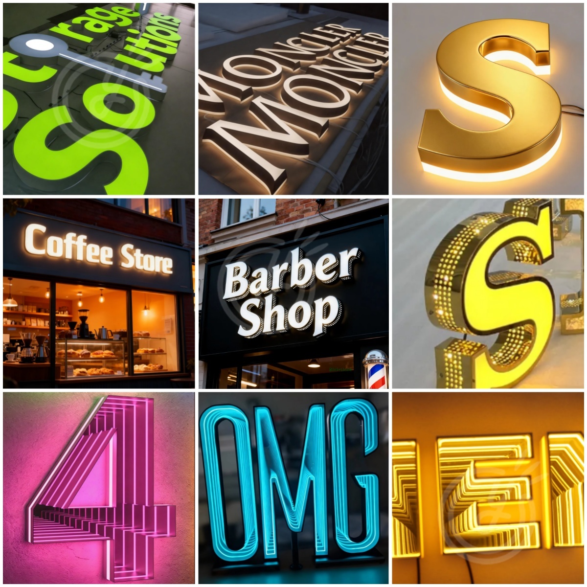 Custom Acrylic Signs Sign Led  - Outdoor Lighting Logo reseña y precio