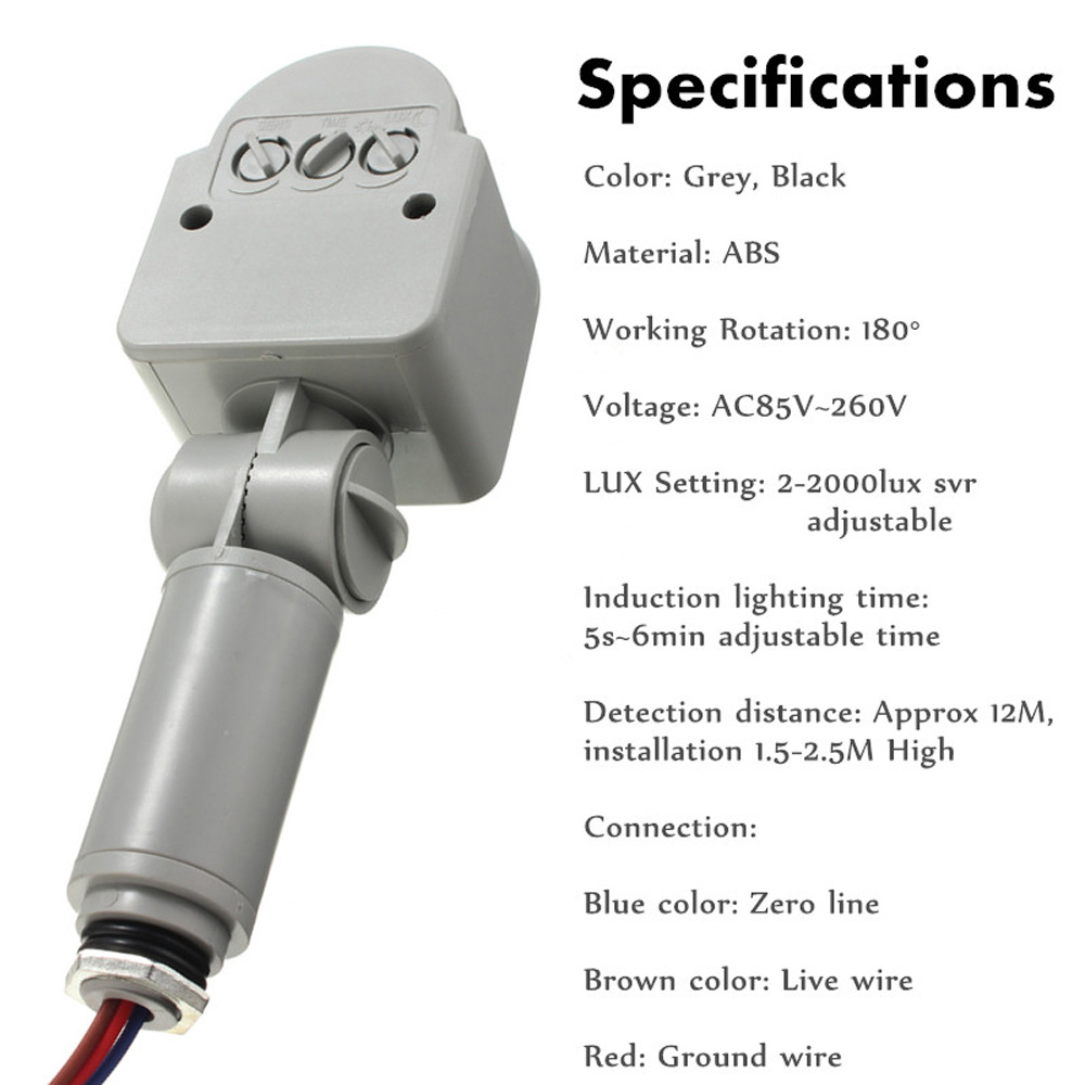 LED Motion Sensor 220V 110V 12 - Outdoor Lighting Volt reseña y precio