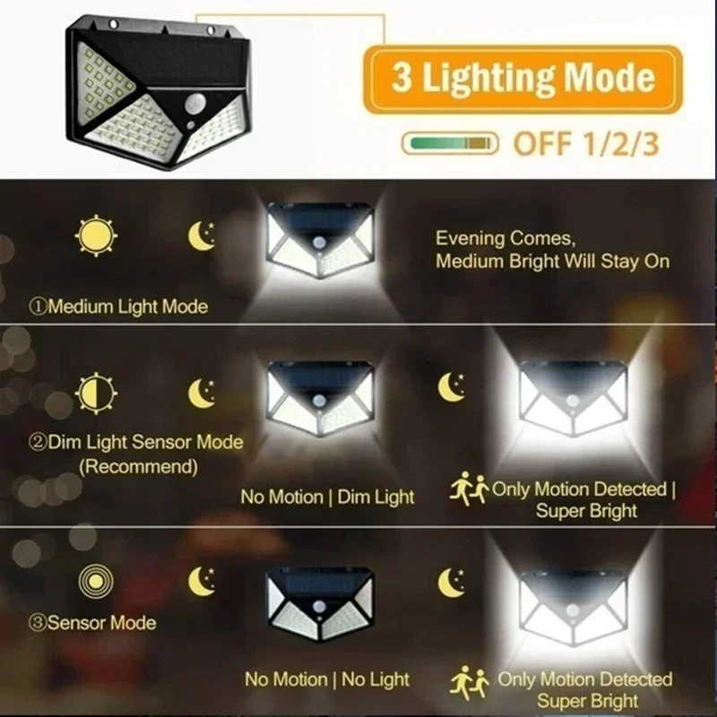1/2/4PCS Motion Sensor Solar L - Xl Outdoor Lighting reseña y precio