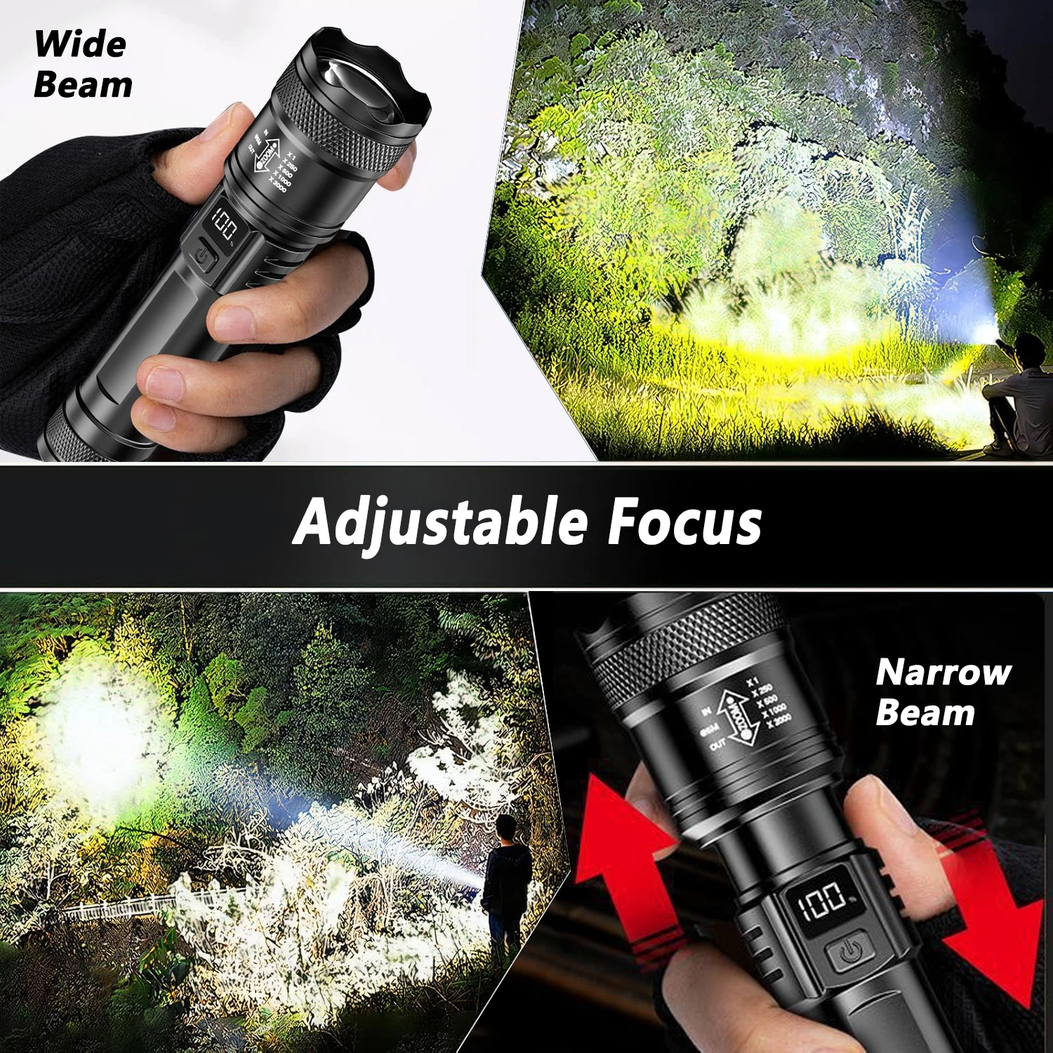 Ultra Bright LED Flashlight 20 - Outdoor Lighting Black reseña y precio