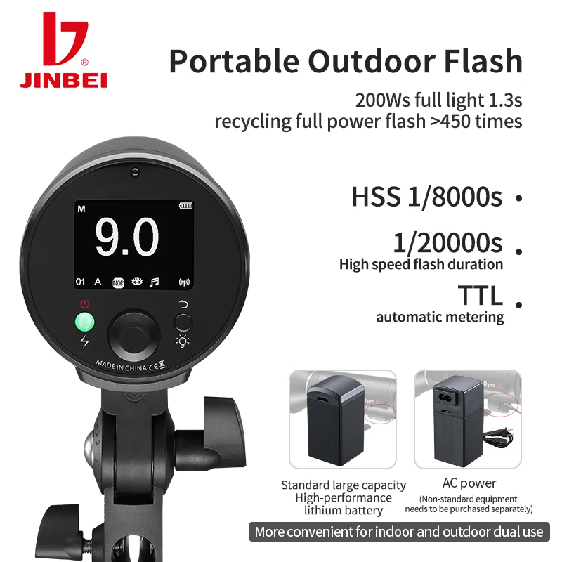 JINBEI HD200pro HSS TTL Outdoo - Outdoor Lighting Kit Photography reseña y precio