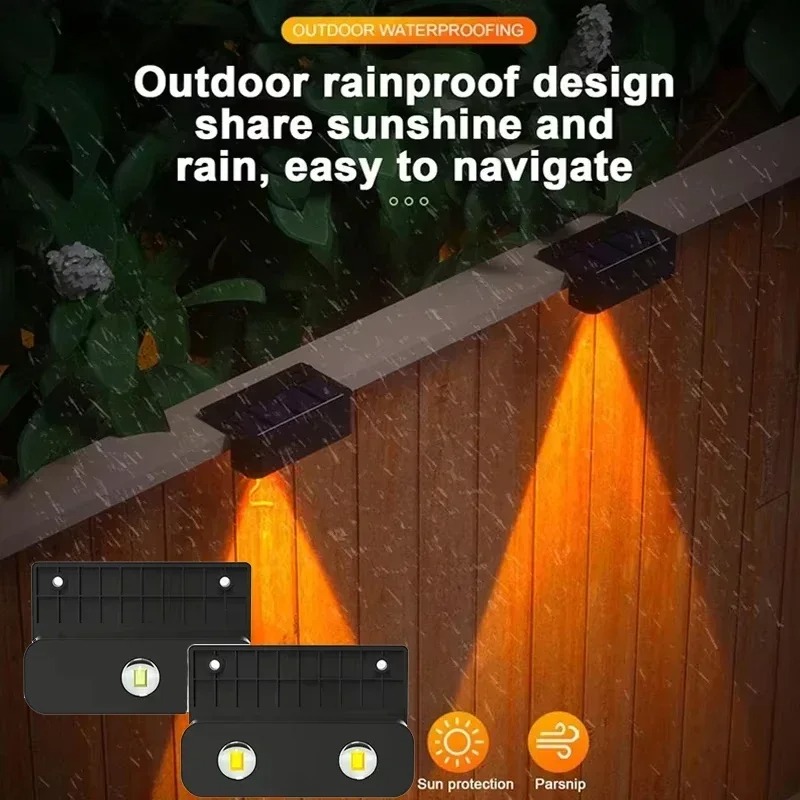 1/2/4PCS LED Solar Step Light  - Outdoor Lighting On Fence reseña y precio