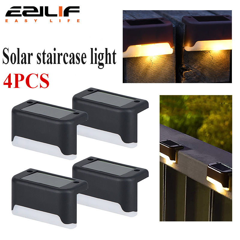 4PCS Solar Deck Light Outdoor  - Outdoor Lighting On Fence reseña y precio