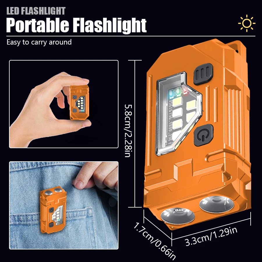 Mini Keychain EDC Flashlight R - Outdoor Lighting Black reseña y precio