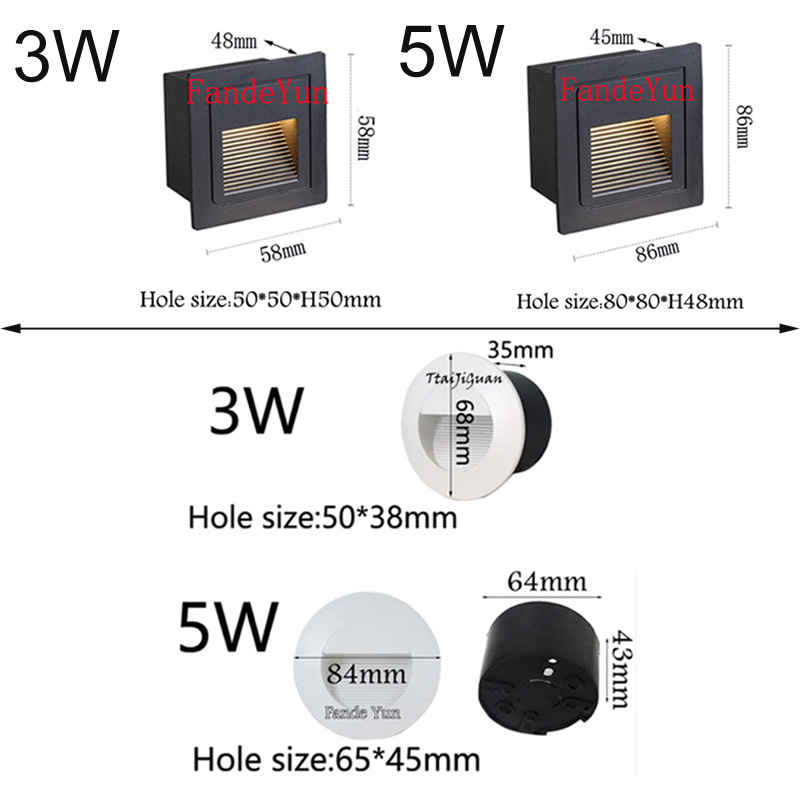Dimmable 3W 5W Recessed LED Ou - Xl Outdoor Lighting reseña y precio