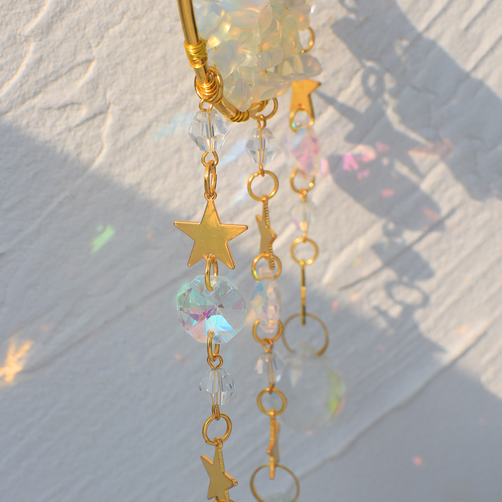 Crystal  Suncatcher Moon Ameth - Xmas Outdoor Lighting Decorations reseña y precio