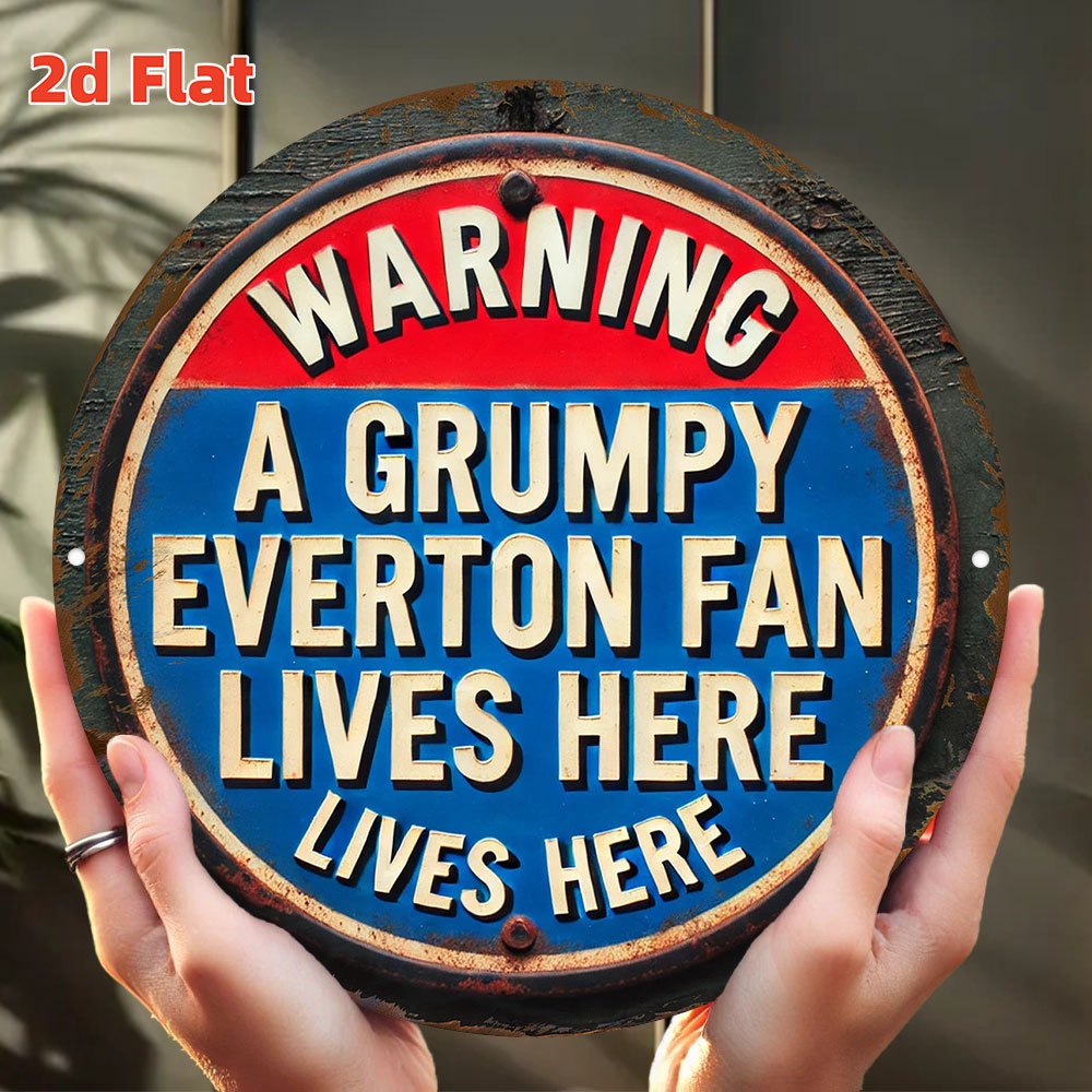 Everton FC Warning Sign - Offi - Outdoor Lighting Logo reseña y precio