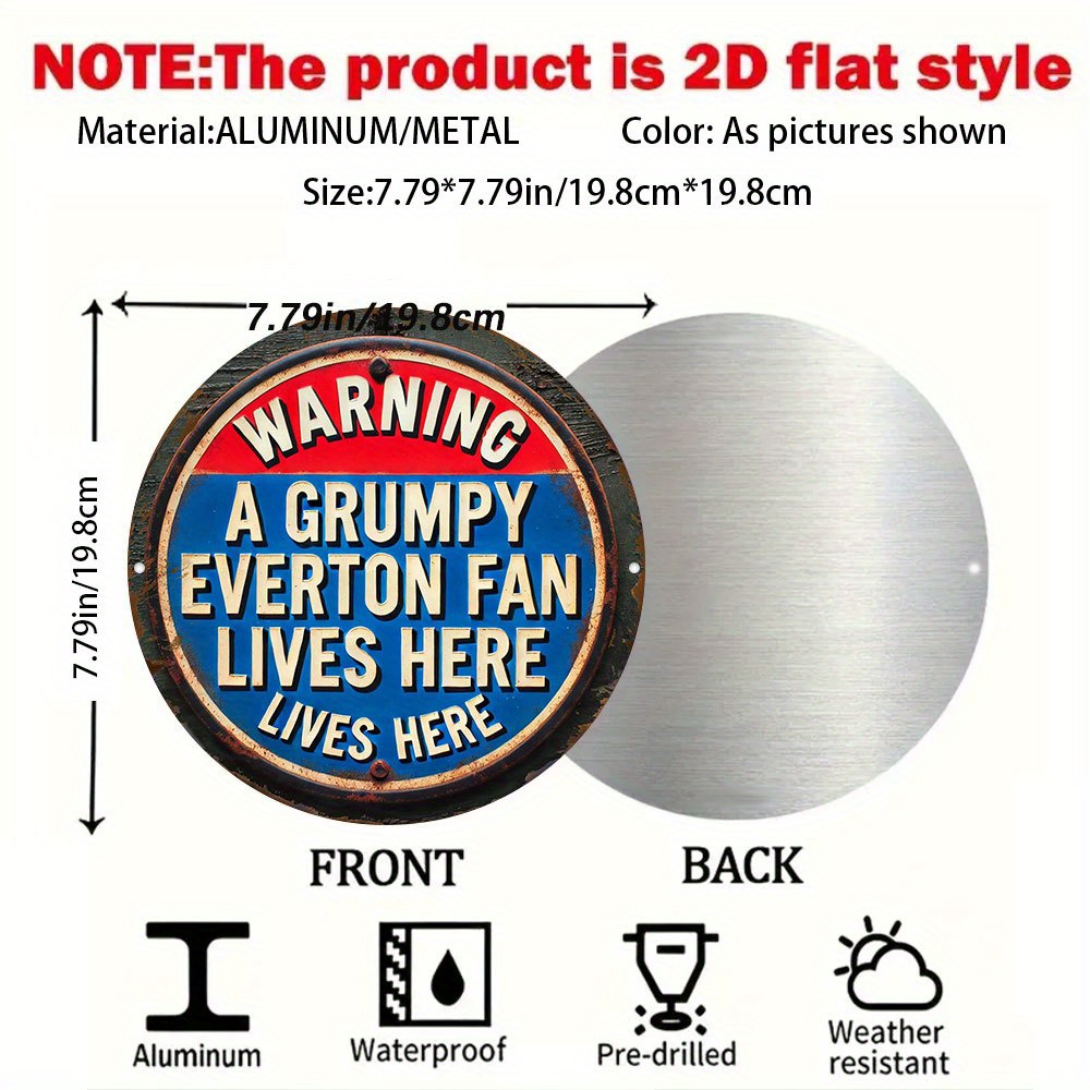 Everton FC Warning Sign - Offi - Outdoor Lighting Logo reseña y precio