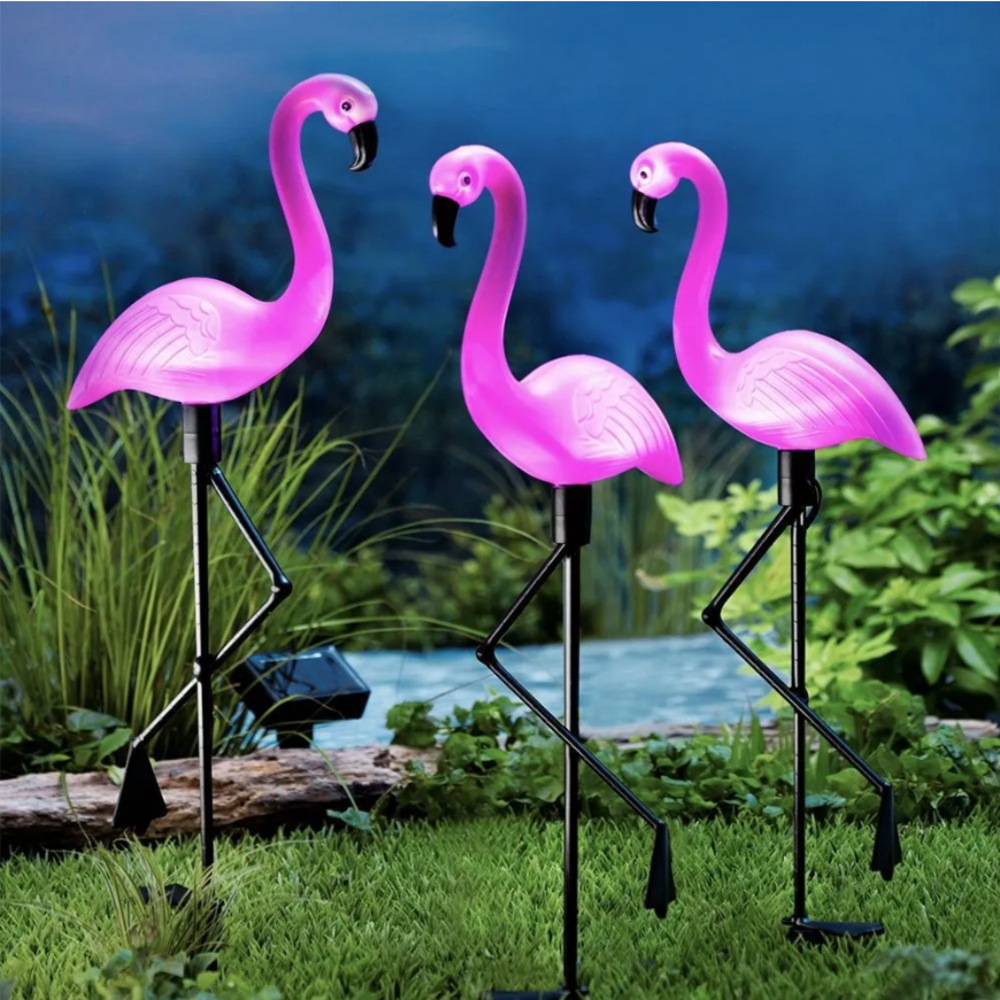 3Pcs Solar Powered Flamingo Gr - Outdoor Lighting Traditional reseña y precio