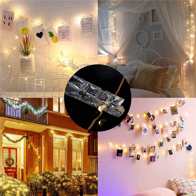 LED String Lights 5M/10M Photo - Xmas Outdoor Lighting Decorations reseña y precio