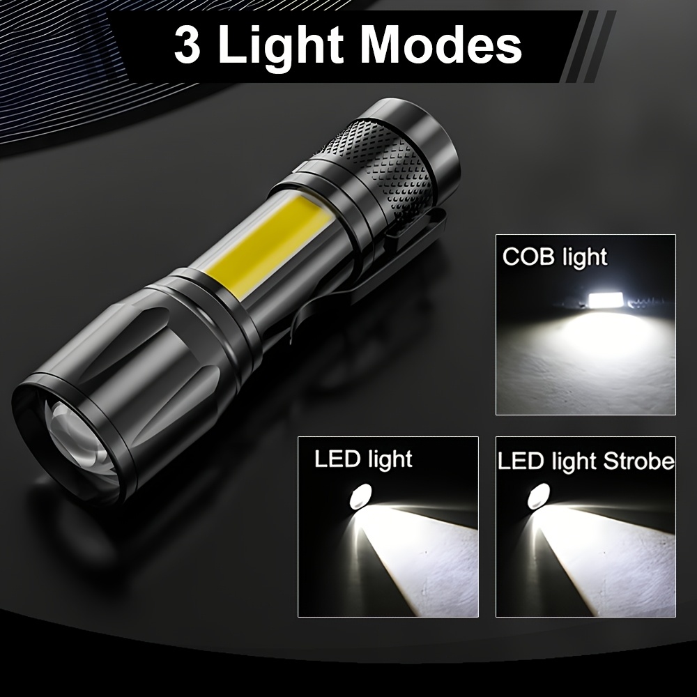 Mini LED Flashlight COB+XPE Po - Outdoor Lighting Black reseña y precio