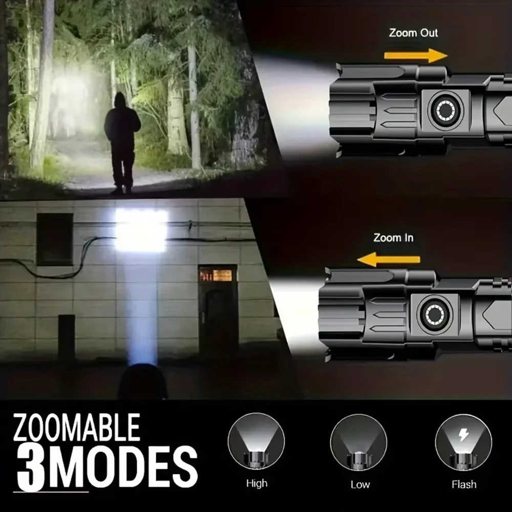 Tactical LED Flashlight 2000LM - Outdoor Lighting Beacon reseña y precio