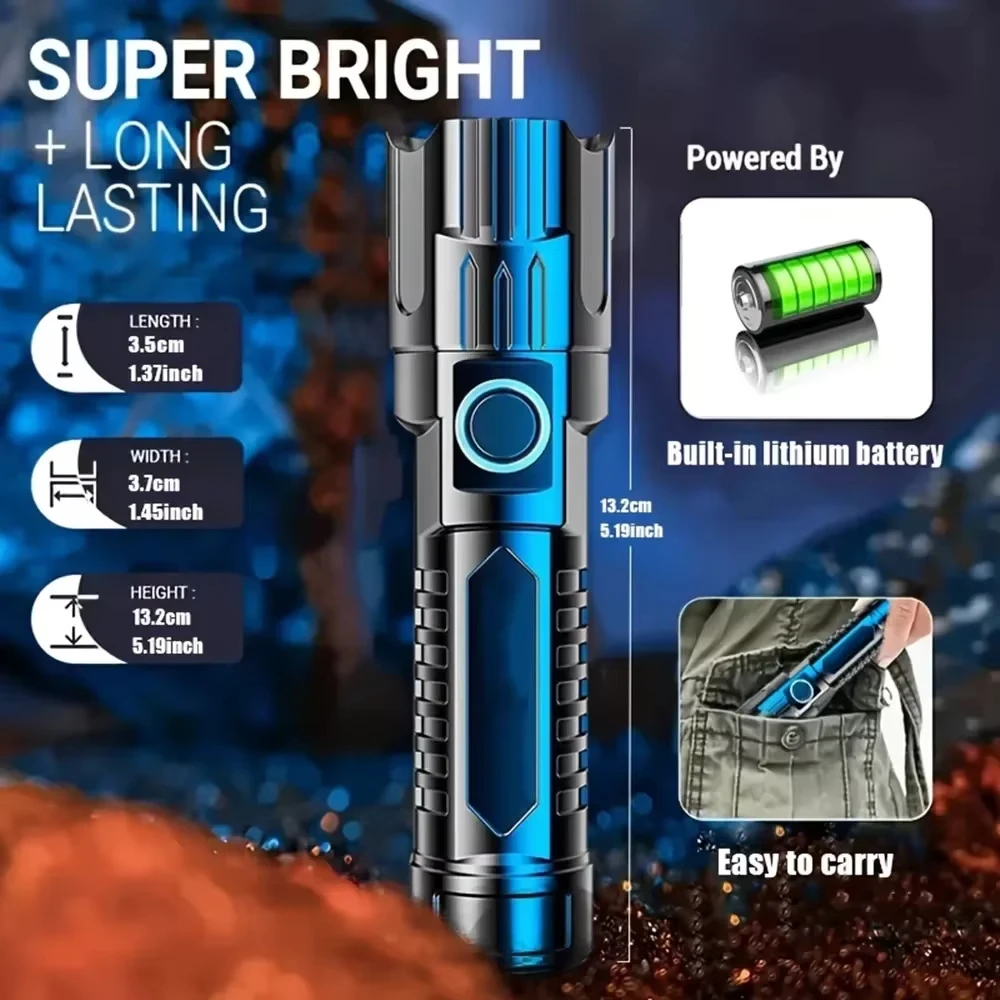 Tactical LED Flashlight 2000LM - Outdoor Lighting Beacon reseña y precio