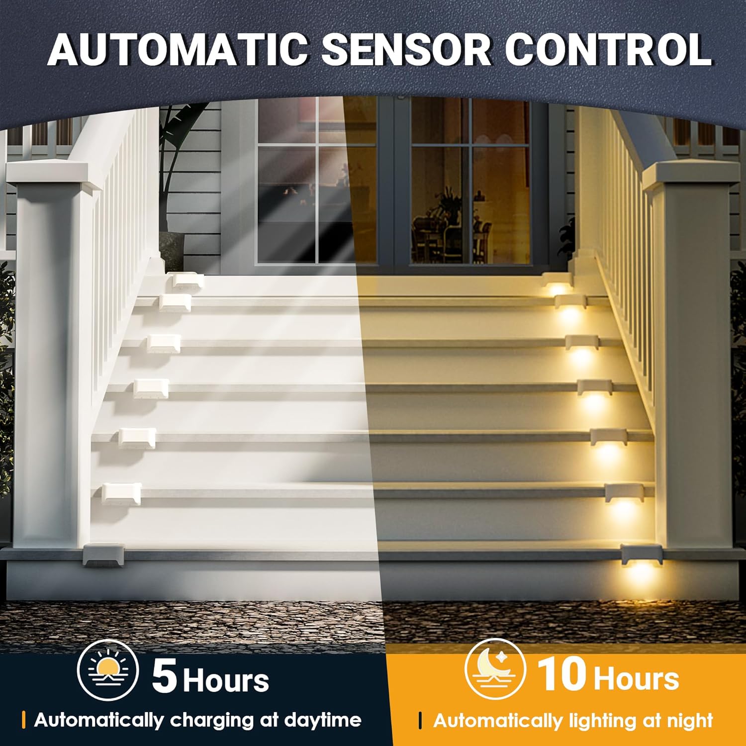 16 Pack Solar Step Lights for  - Outdoor Lighting On Fence reseña y precio