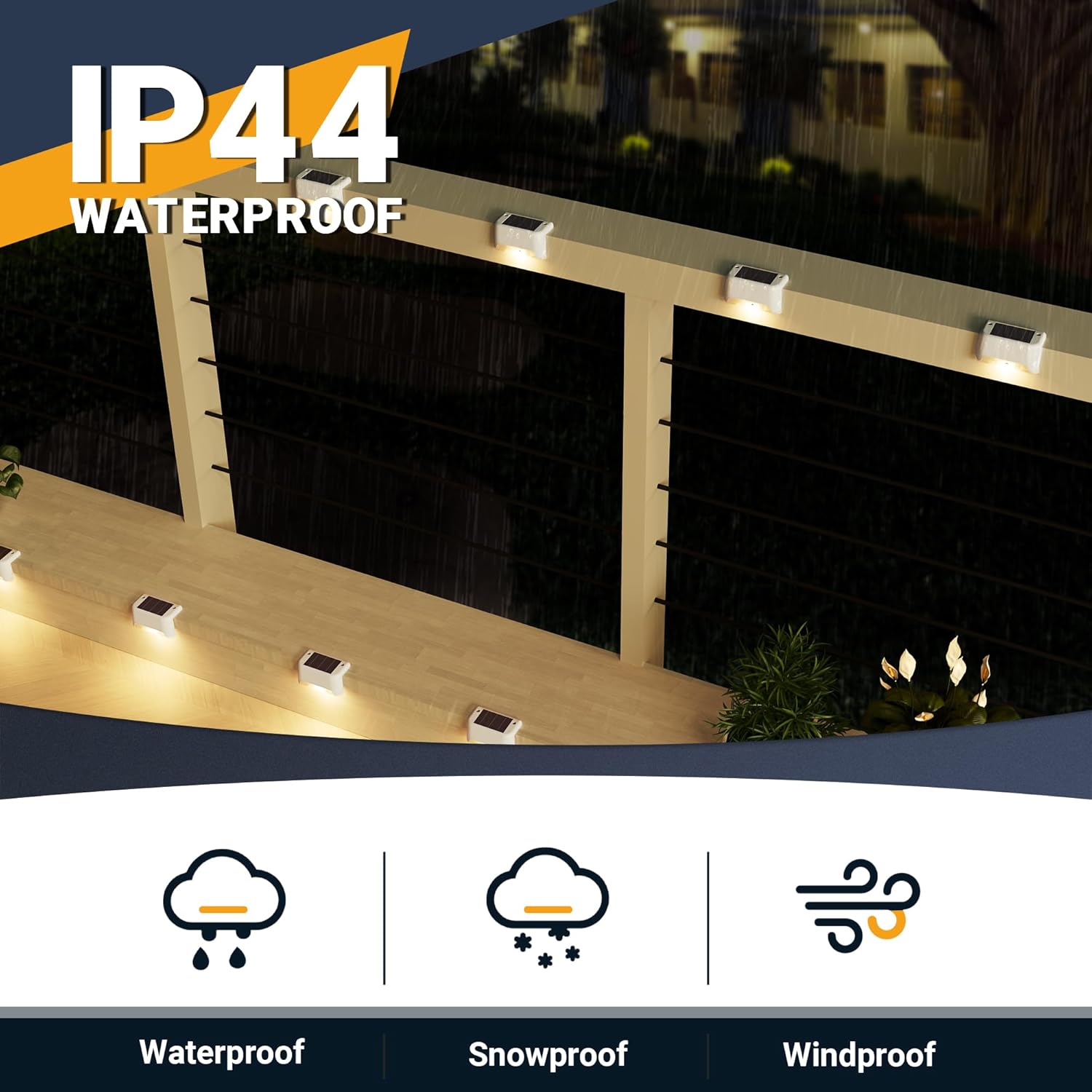 16 Pack Solar Step Lights for  - Outdoor Lighting On Fence reseña y precio