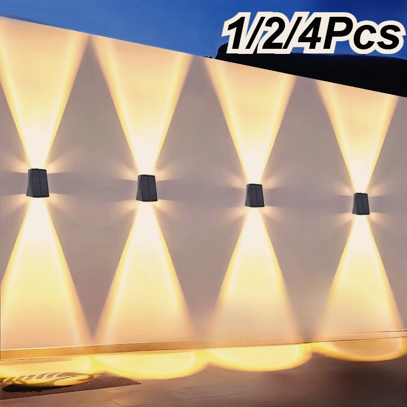 LED Solar Wall Lights Up and D - Outdoor Lighting On Fence reseña y precio