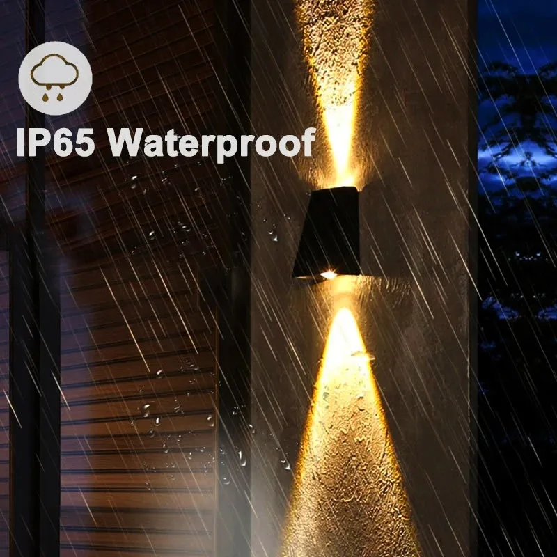 LED Solar Wall Lights Up and D - Outdoor Lighting On Fence reseña y precio