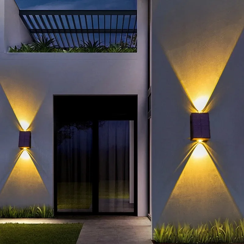 LED Solar Wall Lights Up and D - Outdoor Lighting On Fence reseña y precio