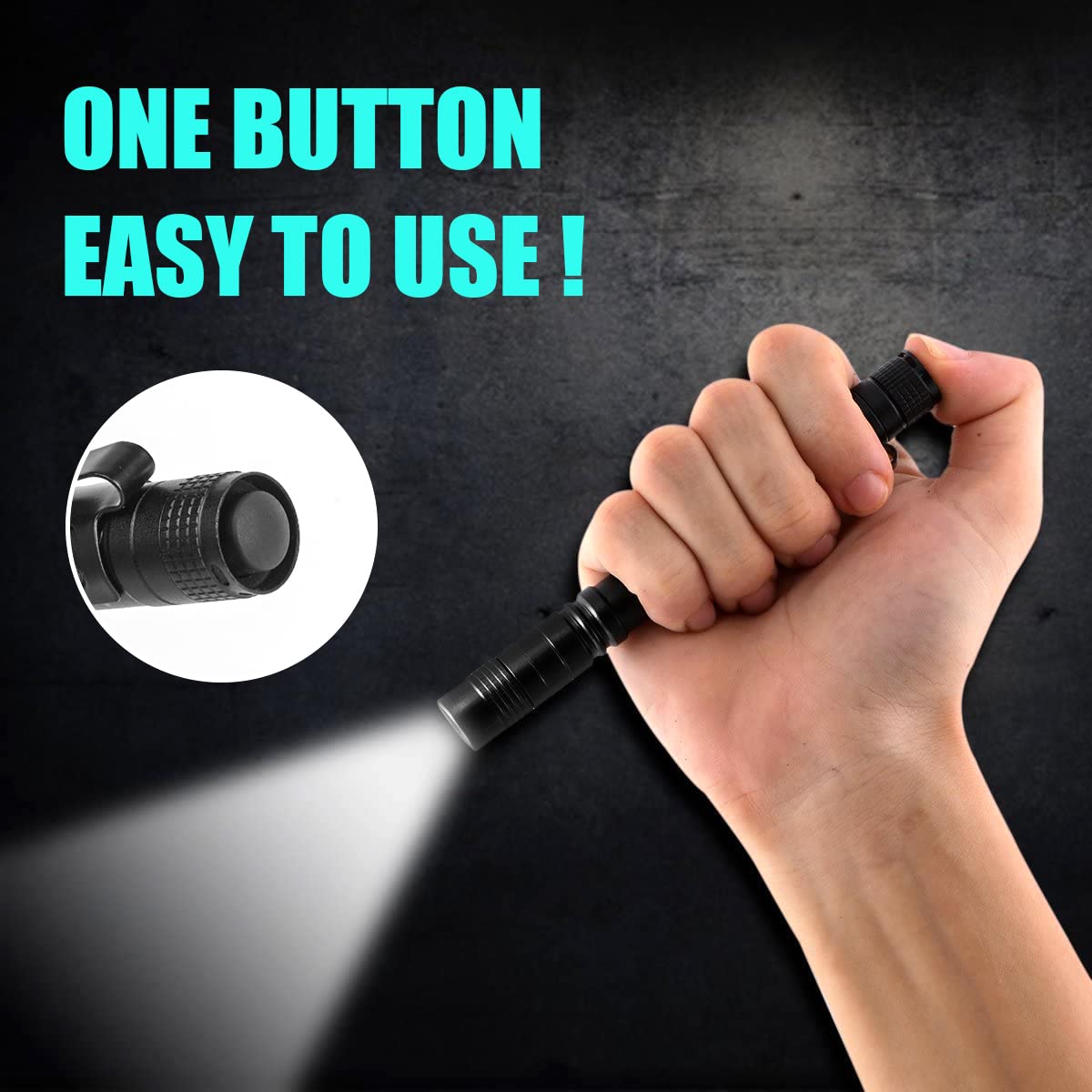 Portable Mini LED Pen Flashlig - Outdoor Lighting Black reseña y precio