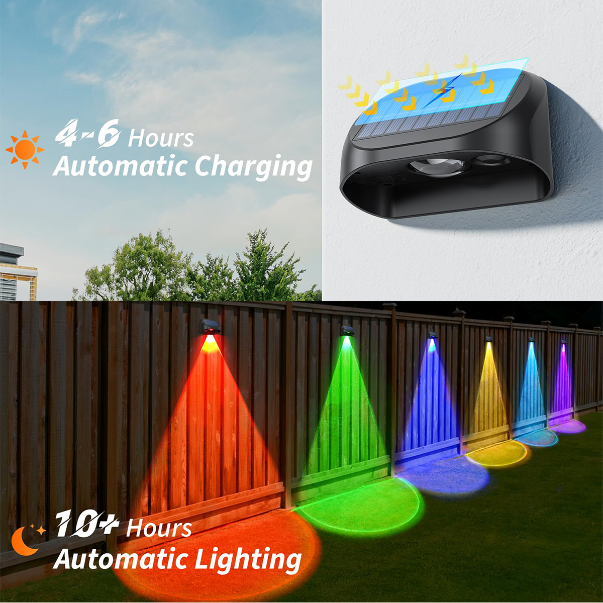 Solar Wall Lamp Solar Fence Li - Solar Wall Sconce reseña y precio