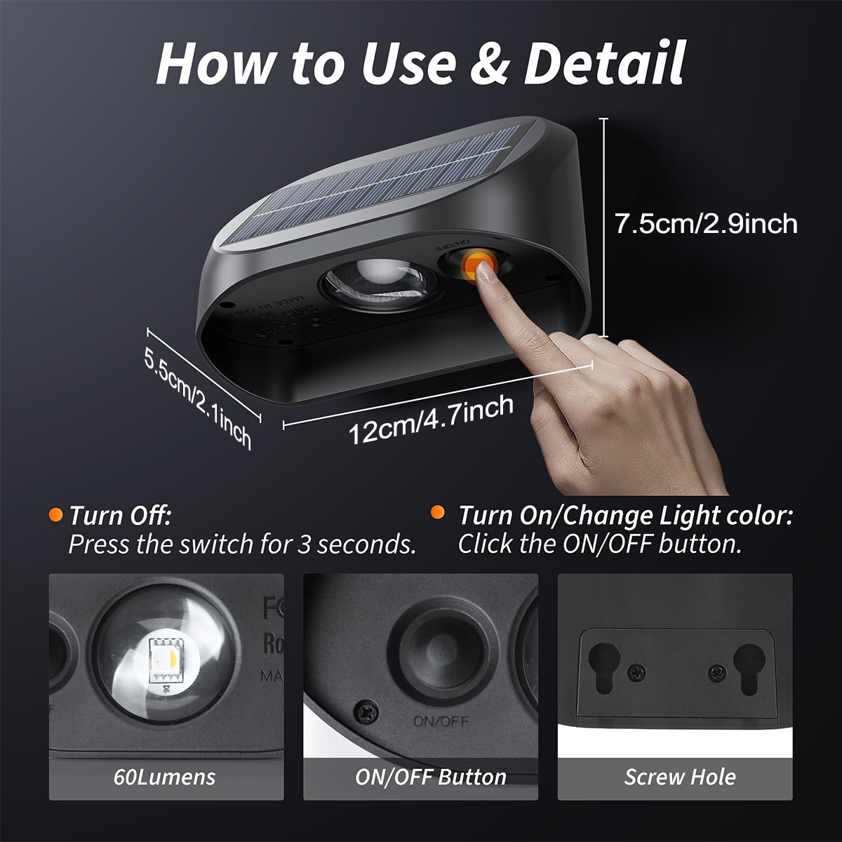 Solar Wall Lamp Solar Fence Li - Solar Wall Sconce reseña y precio